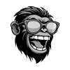 Monkey Head Portrait Funny
