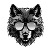Wolf Head Portrait Cool