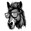 Pferd Kopf Porträt Cool