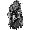 Rooster Head Portrait Cool