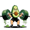 Funny avocado fitness design