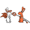 Lapin Ange Conscience Diable Démon Mal Satan Enfer