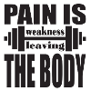 Pain is weakness leaving the Body