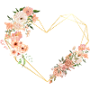 Blumen Goldenes Herz Brief