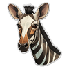 Okapi Head Rare Animal Motif