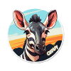 Tête D’okapi Motif Animalier Rare