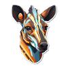 Tête D’okapi Motif Animalier Rare