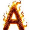 Letter A Flames