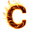 buchstabe c flammen
