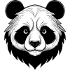 Panda Face Illustration
