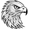 Stylized eagle head design