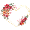 Floral Golden Heart Letter