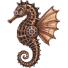 Design complexe d’hippocampe Steampunk