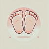 Cute little baby feet