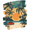 Summer Palm Tree Sunset