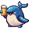 Bière Whale Pixel