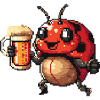 Bière Ladybug Pixel