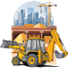 Chargeuse-pelleteuse, chargeuse tracteur sur chantier