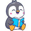 Entzückendes Pinguin-Lesebuch-Design