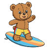 Teddy Bear Surfer