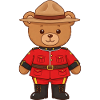 Teddy Bear Canadian Policeman Mountie