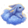 Hase auf Wolke