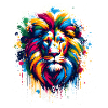 Löwe bunt Kunst