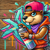 Peinture graffiti castor