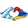 Bavière, Arménie, Drapeau, Mains, Coeur