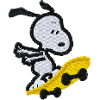 Peanuts Snoopy op Skateboard Borduurwerk Ontwerp
