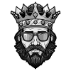 Tête de couronne royale Cool
