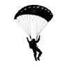 Parachutist extreme sports enthusiast