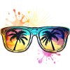 Sunglasses Palm Trees Holiday