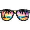 Sunglasses Beach Palm Trees Holiday