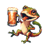 Bière Lizard Pixel