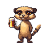 Erdmännchen Pixel Bier