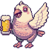 Dove Bird Pixel Beer