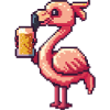 Flamingo Pixel Bier