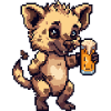 Hyäne Pixel Bier