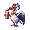 Pelican Bird Pixel Beer