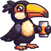 Toucan Bird Pixel Beer