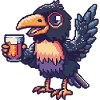 Bière Raven Crow Pixel