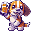 Beagle Dogs Bière Pixel