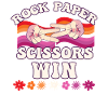 Rock Paper Scissors Win Funny LGBTQ Lesbian