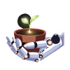 Robot Hand Holding Plant Design