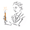 Inspiring Scientist Line Art Design