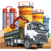 Camion dans l’usine de malaxage