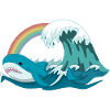 Pride Blahaj with Rainbow