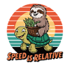 Funny Sloth & Turtle Retro Design