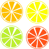 bunte Orangen